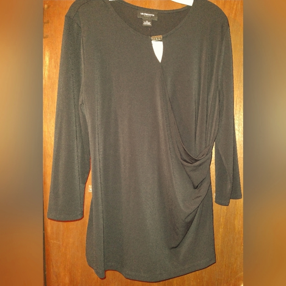 Liz Claiborne wrap blouse XL NWT